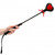 Ouch! Crop Black Heart With Red Lace Large