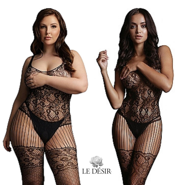 Le Desir Des011 Lace And Fishnet Bodystocking