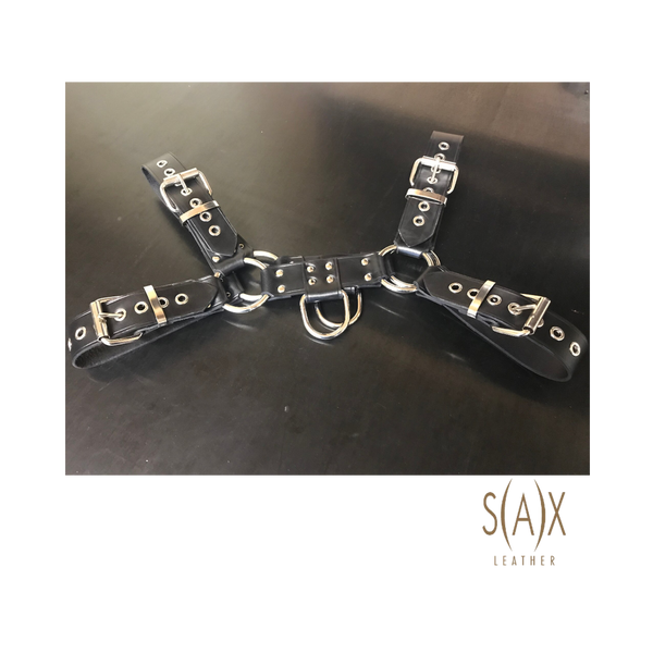 S(A)X Leather Bulldog Harness (Nappa)