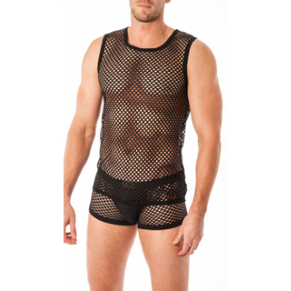 Poison Rose 2310 Mens Mesh Singlet