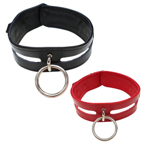 Rouge Leather Fashion Collar 40Cm Ring