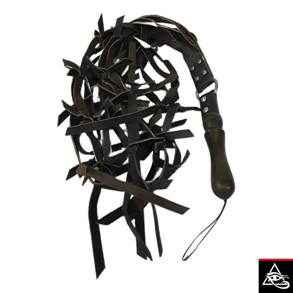 Little House Of Horus Brown Top Grain Barbed Flogger