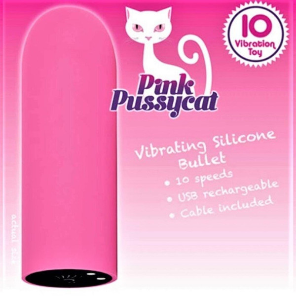 Pink Pussycat Recharheable Silicone Bullet