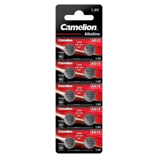 Camelion Ag13 Alkaline Batteries 10Pk