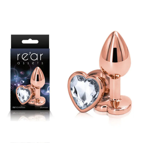 Rear Assets Rose Gold Heart Clear Small