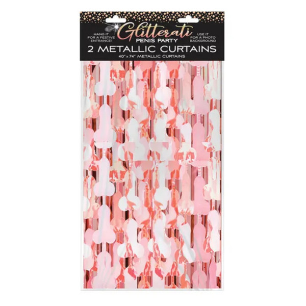 Glitterati Penis Foil Curtains