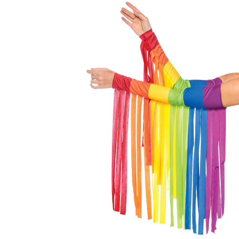 Rainbow Fringe Arm Pieces Festival Accessory O/S