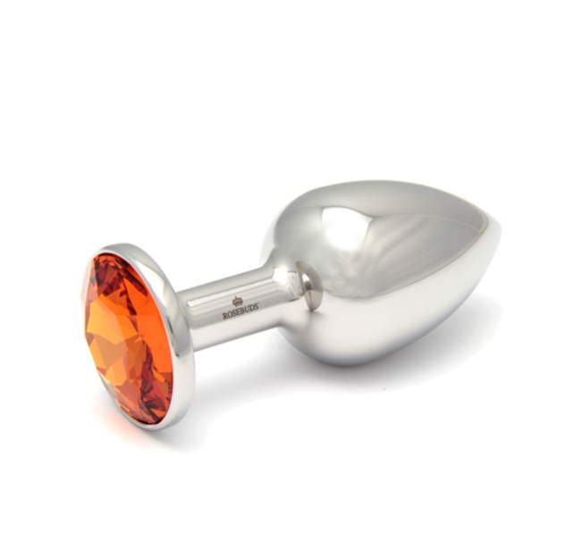 Rosebud Stainless Steel Plug In Topaz