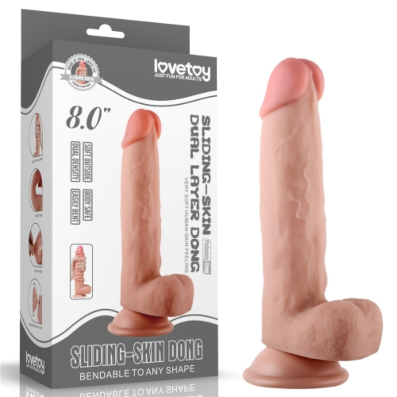 Sliding Skin Dual Layer Dong 8"