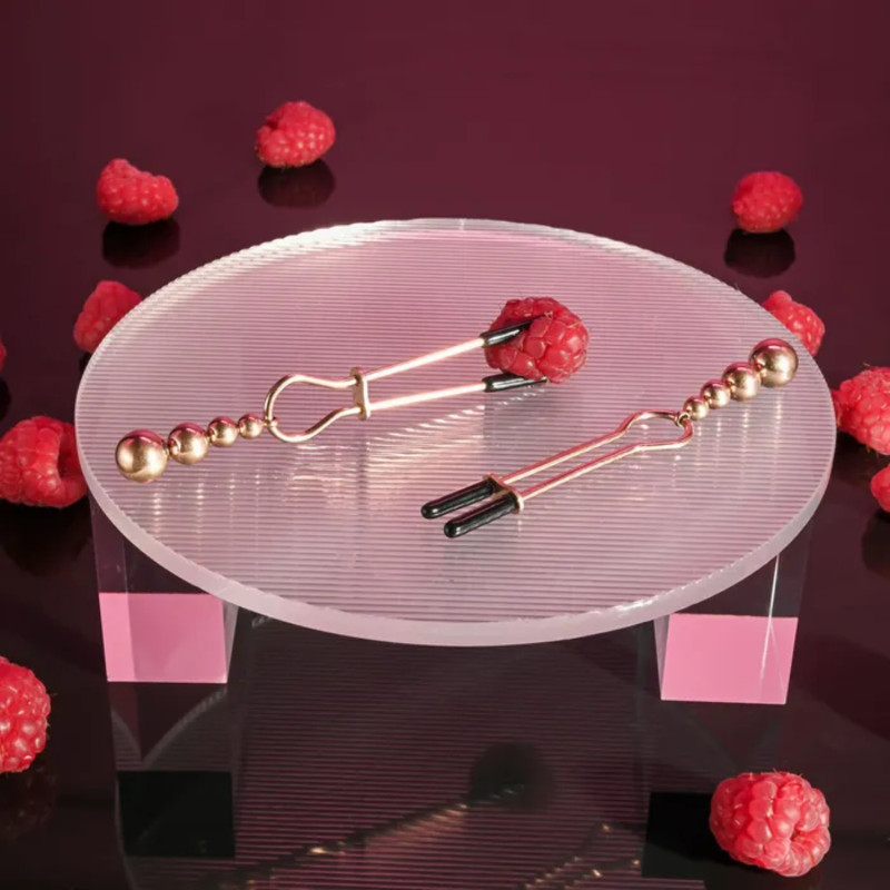 Selopa Beaded Nipple Clamps Rose Gold
