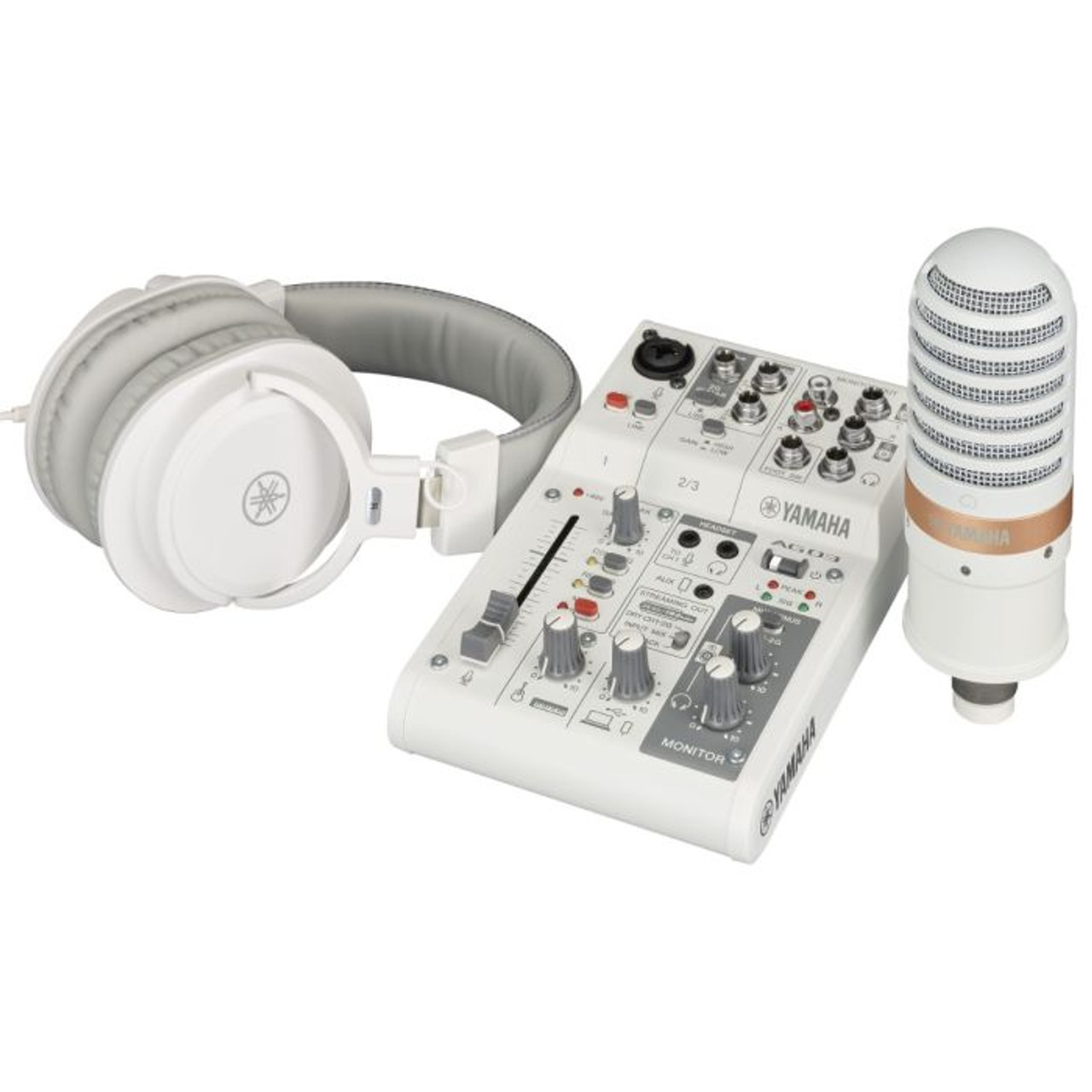 Yamaha AG03 Mk2 W LSPK Livestreaming Pack White