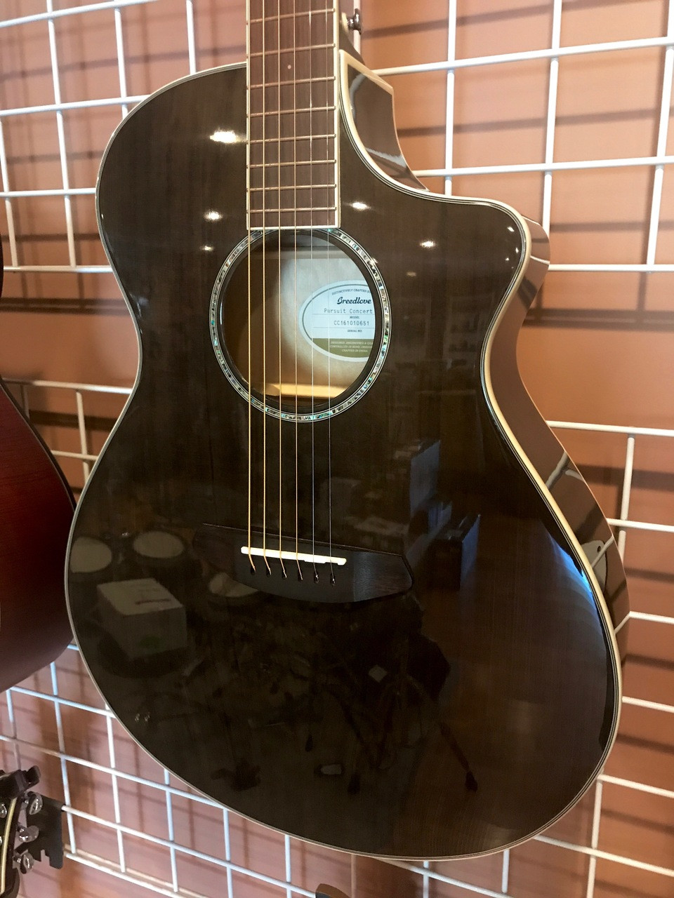 Breedlove Pursuit Concert Trans Black Ce Sitka Maple Acoustic Electric Guitar Ltd