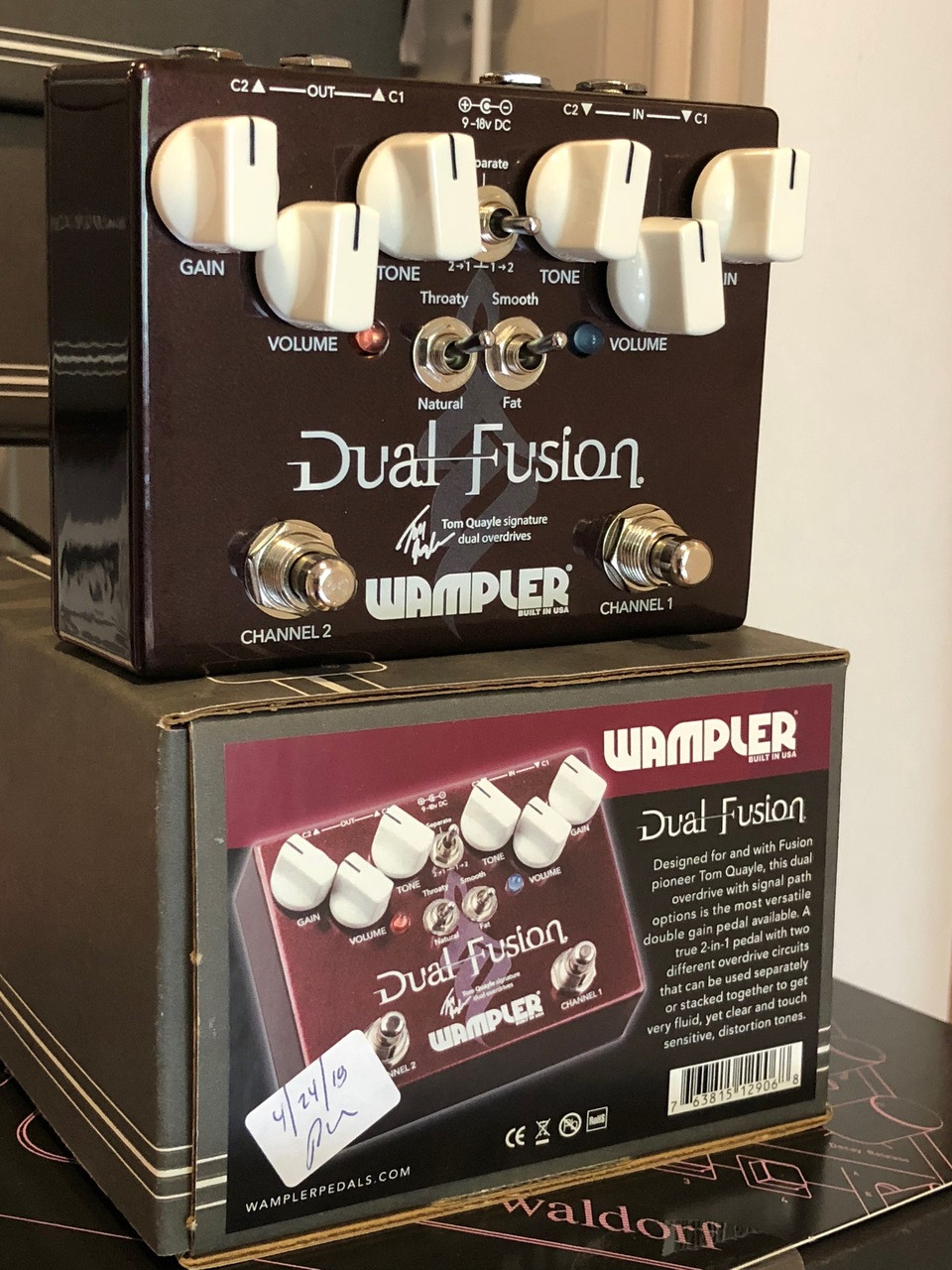 Wampler Tom Quayle Dual Fusion 2 channel overdrive guitar pedal