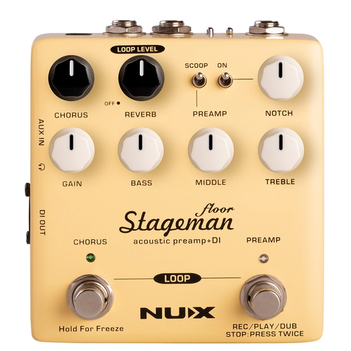 NuX Effects Stageman Floor Acoustic Guitar Preamp & DI Box NAP5