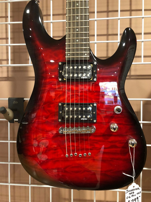 Schecter C-6 Plus STCB See-Thru Cherry Burst electric guitar