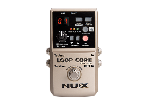 Nux Loop Core Deluxe 24-bit Looper drum rhythm Pedal with accessory pedal