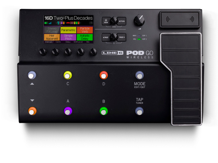 Line 6 POD Go Wireless Guitar Multi-effects Floor Processor display