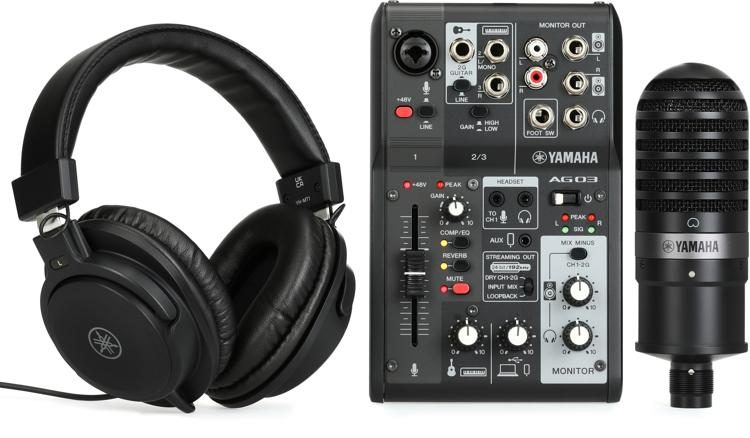 Yamaha AG03 Mk2 B LSPK Livestreaming Pack Black