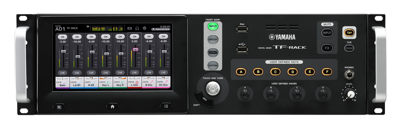 Yamaha TF-Rack Digital Rackmount Mixer Touchscreen, 16 Mic 16 Line Outputs AudioProCT