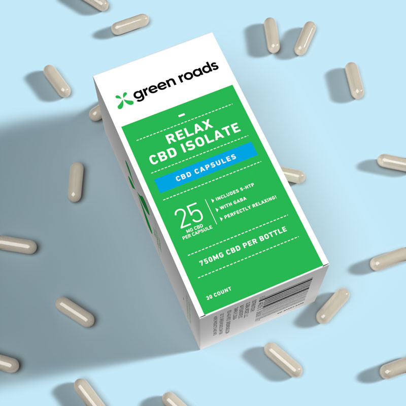 CBD Relax Capsules - 25mg | Green Roads