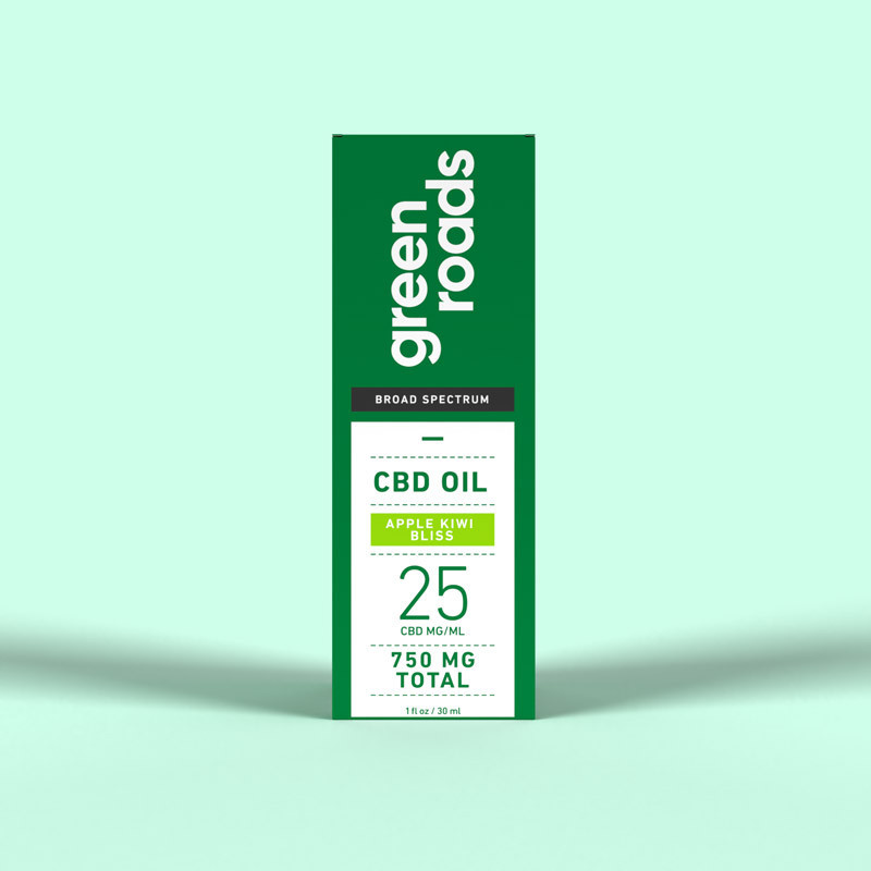 Broad Spectrum CBD Oil 750mg Apple Kiwi Bliss | Green Roads