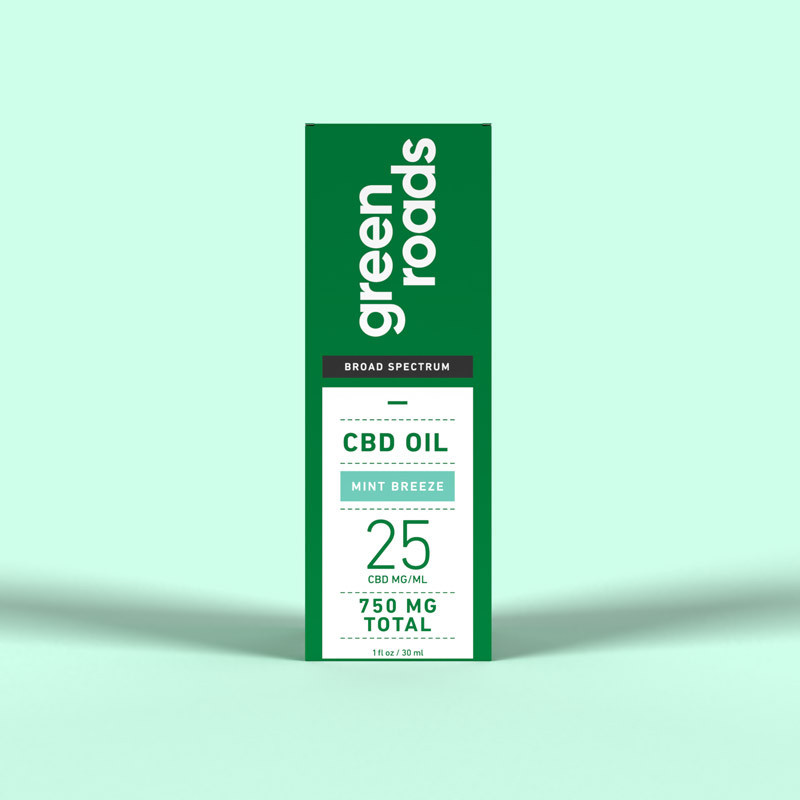 Broad Spectrum CBD Oil - (750mg) - Mint Breeze | Green Roads