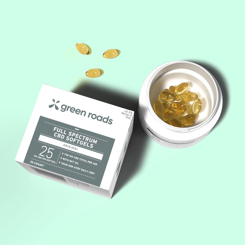 Full Spectrum CBD Softgels - 750mg - (30ct) | Green Roads