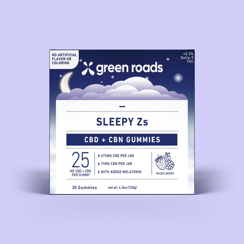 Sleepy Zs CBD CBN Gummies - (750mg) - Green Roads