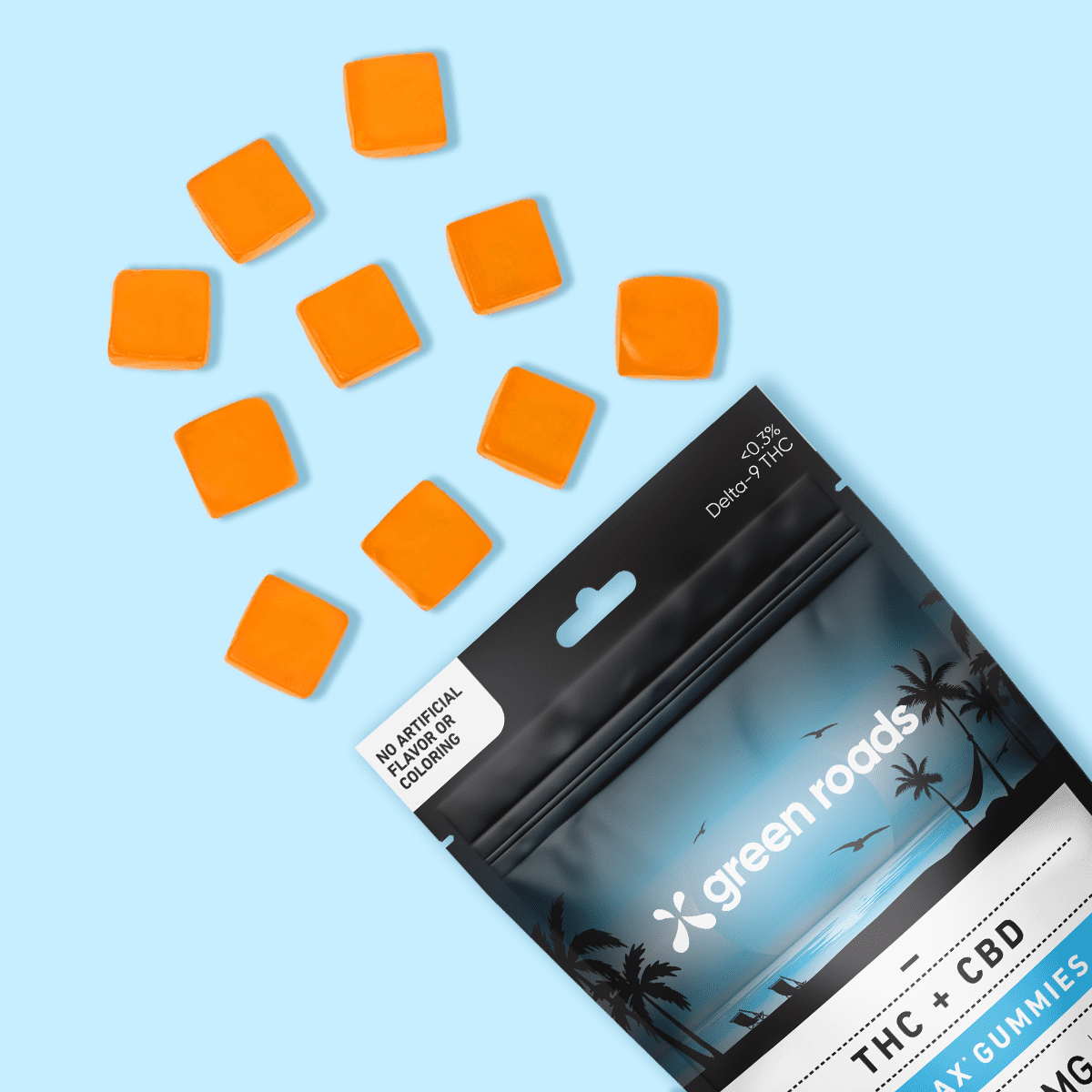 Raspberry Haze THC & CBD Relax Gummies 10ct 250mg