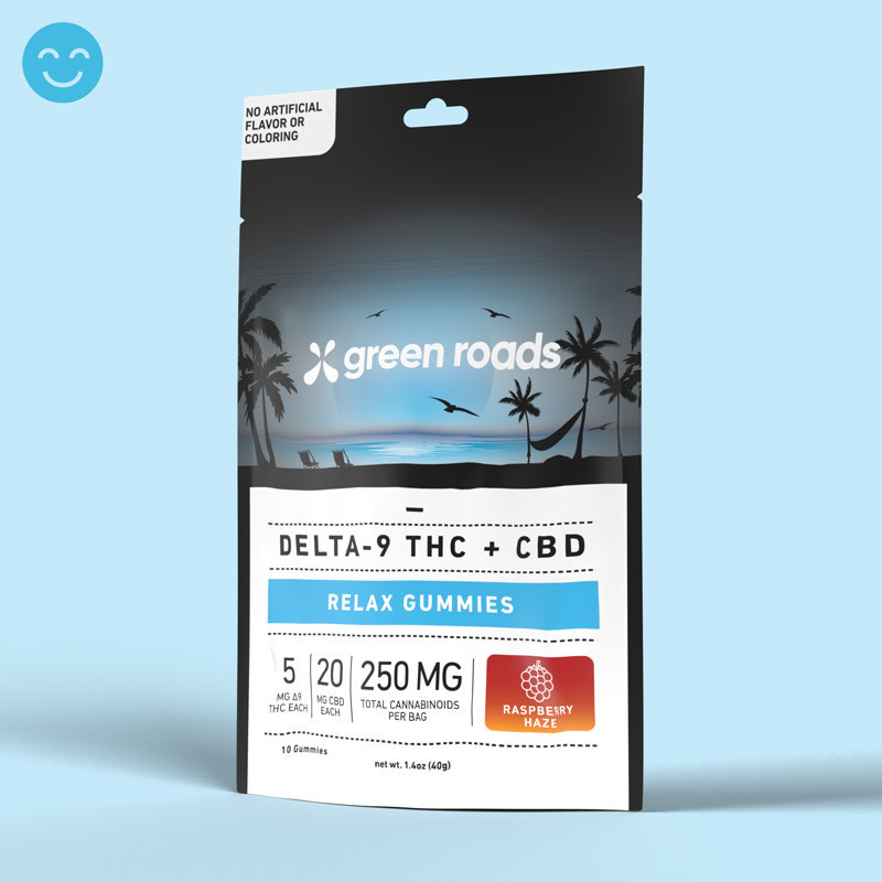 Raspberry Haze THC & CBD Relax Gummies 10ct 250mg