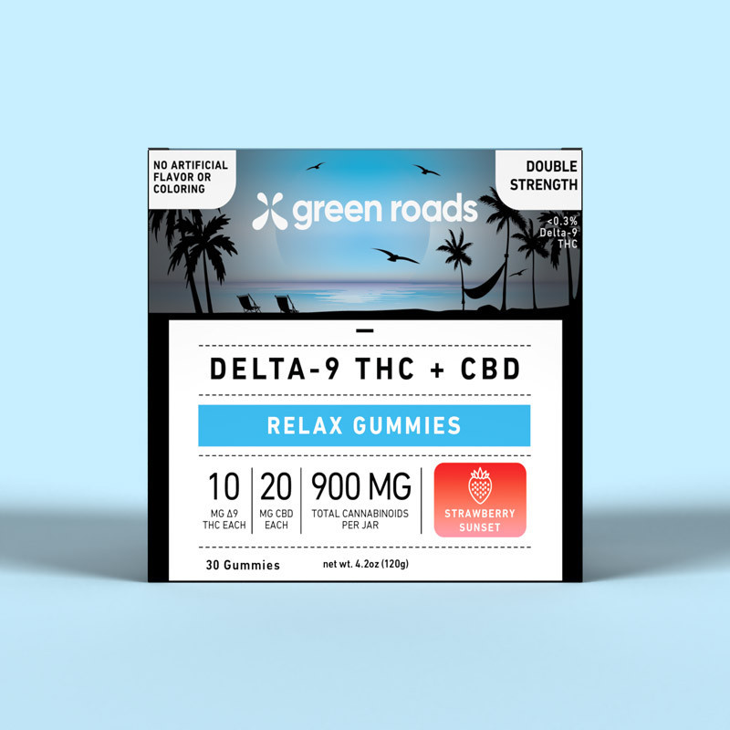 Strawberry Sunset THC & CBD Relax Gummies 30ct 900mg