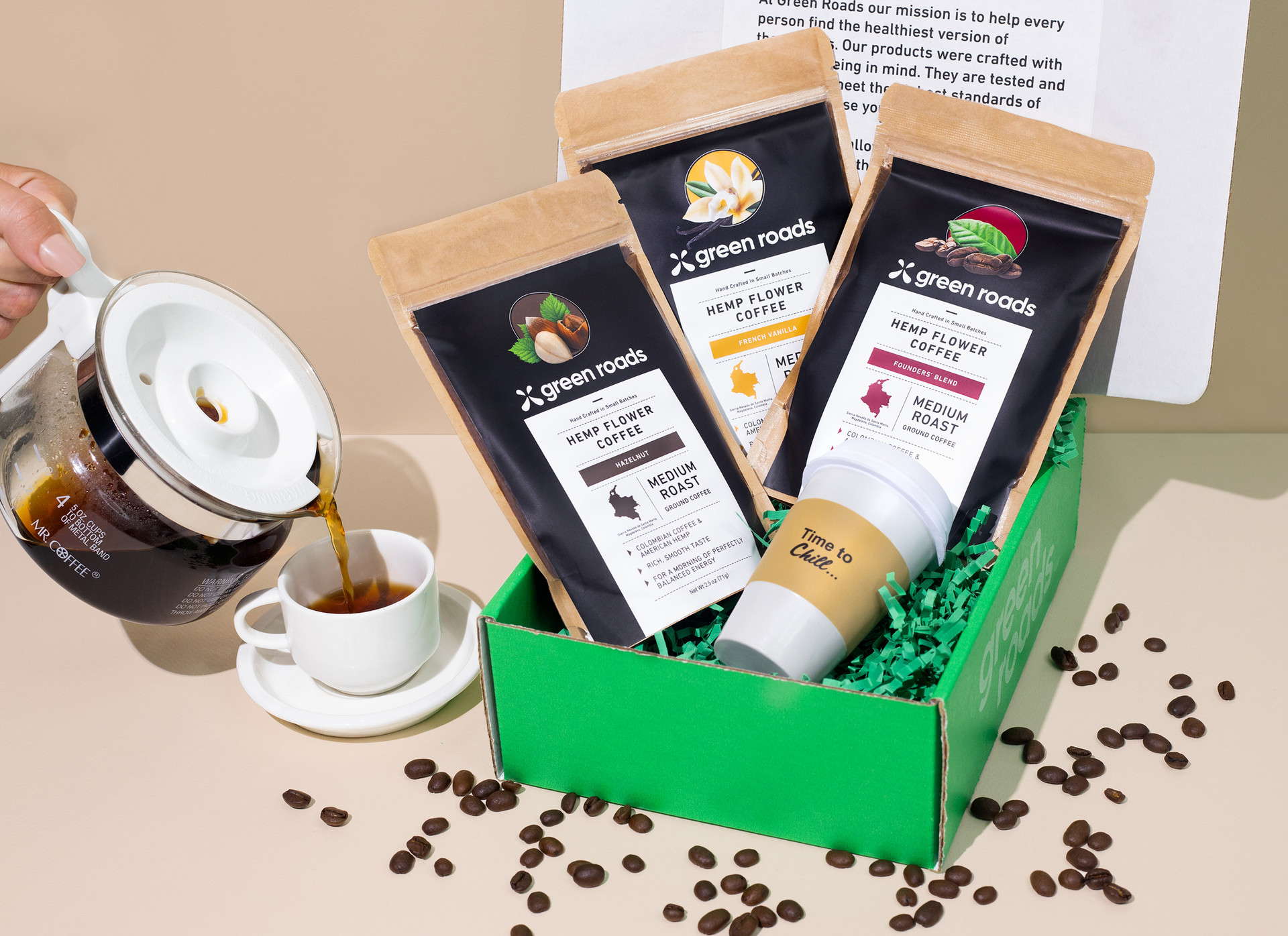 CBD Coffee & Hemp Chocolate Vanilla & Hazelnut Green Roads