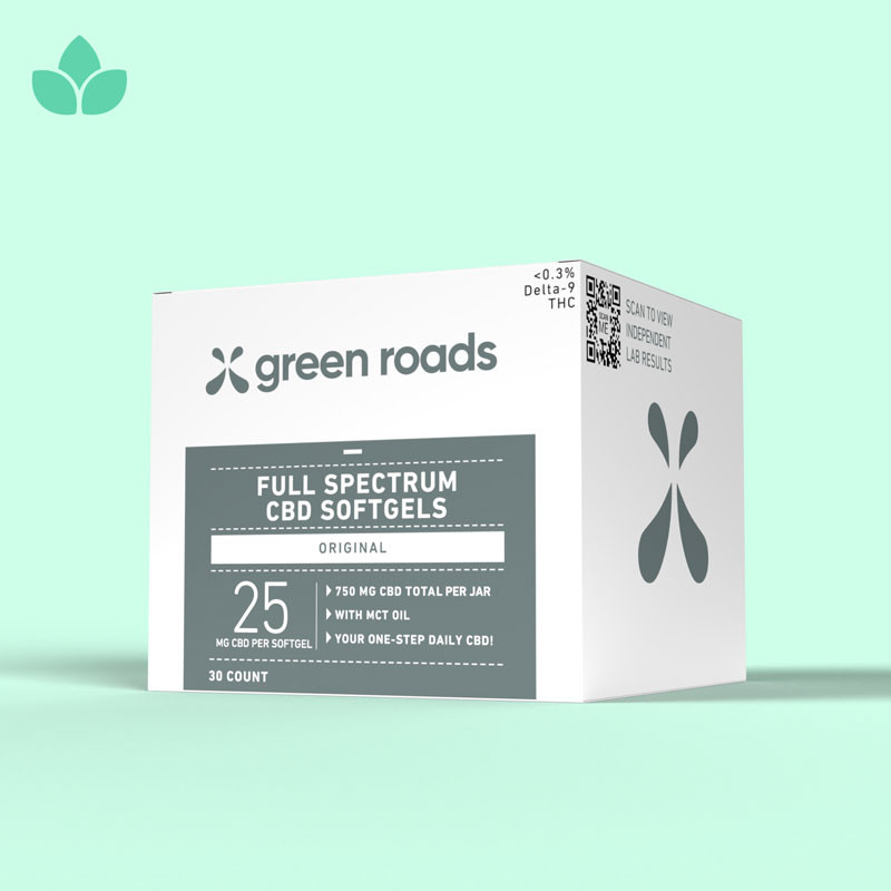 Full Spectrum CBD Softgels - 750mg - (30ct) | Green Roads