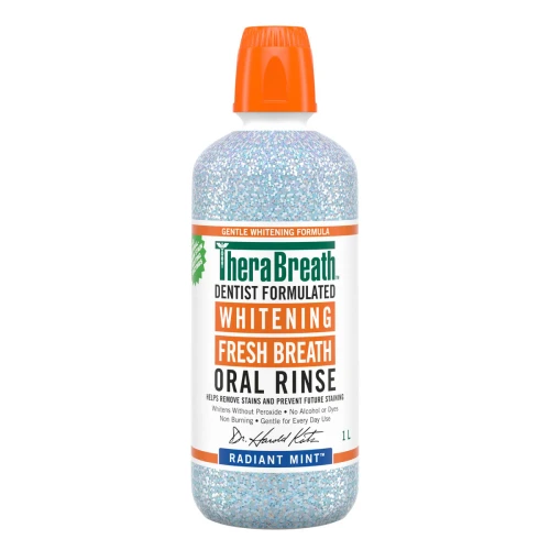 Therabreath Whitening Mouth Wash. Removes stains, no peroxide. Available Australia Wide