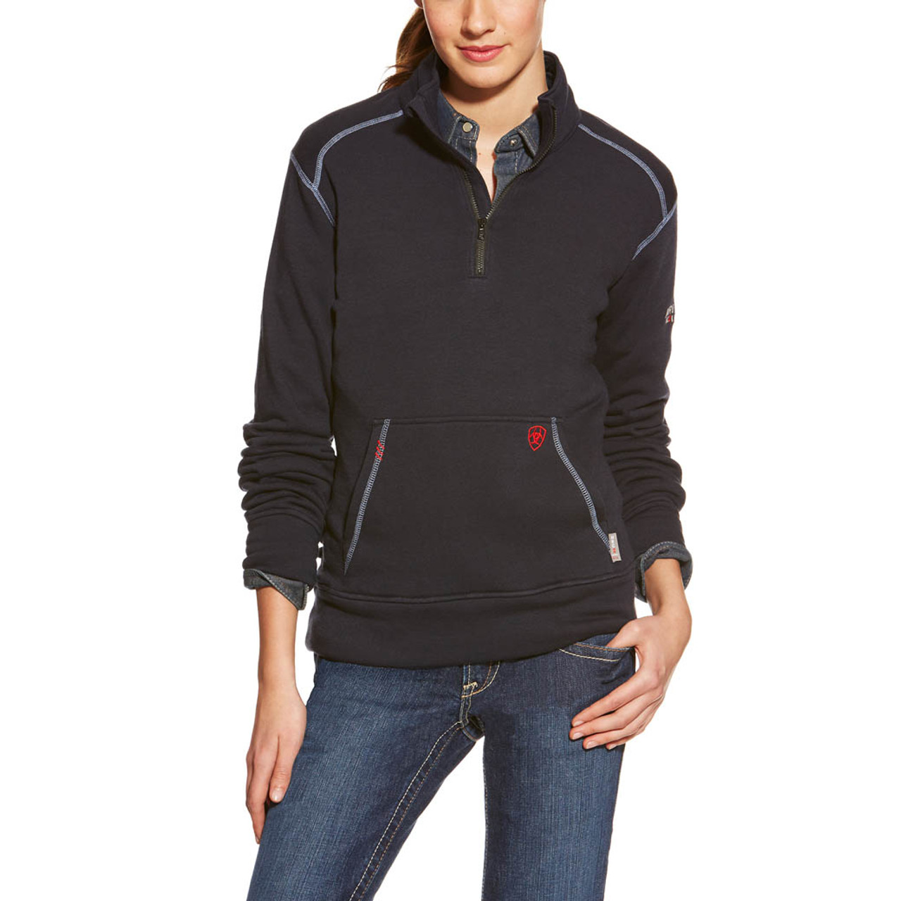 Ariat | Women's FR Polartec 1/4 Zip Fleece | Navy - FR Clothing