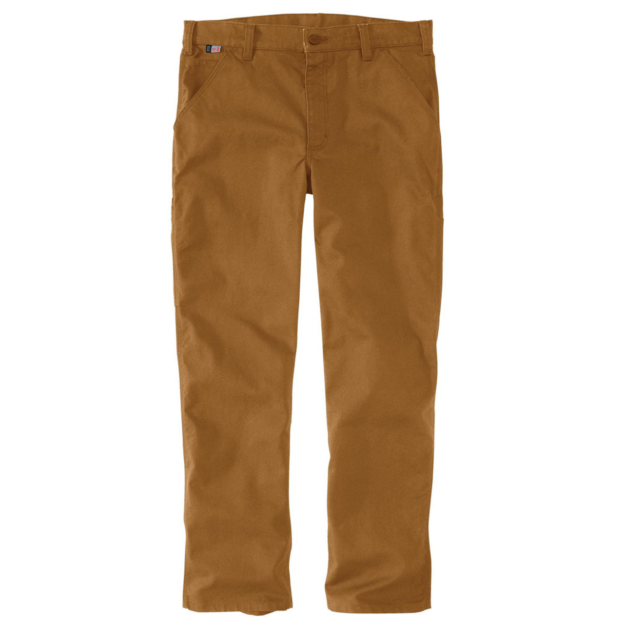Carhartt Men's Relaxed Fit Carhartt Brown Work Pants (30 X 34) in the Pants  department at