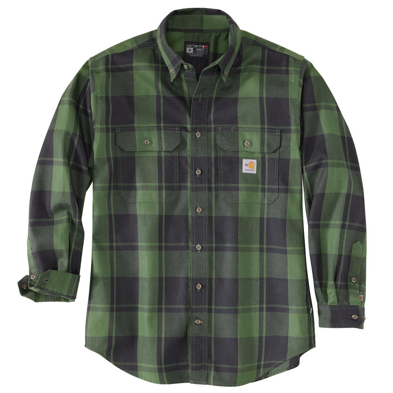 Carhartt, FR Rugged Flex Loose Fit Force Twill Plaid Shirt