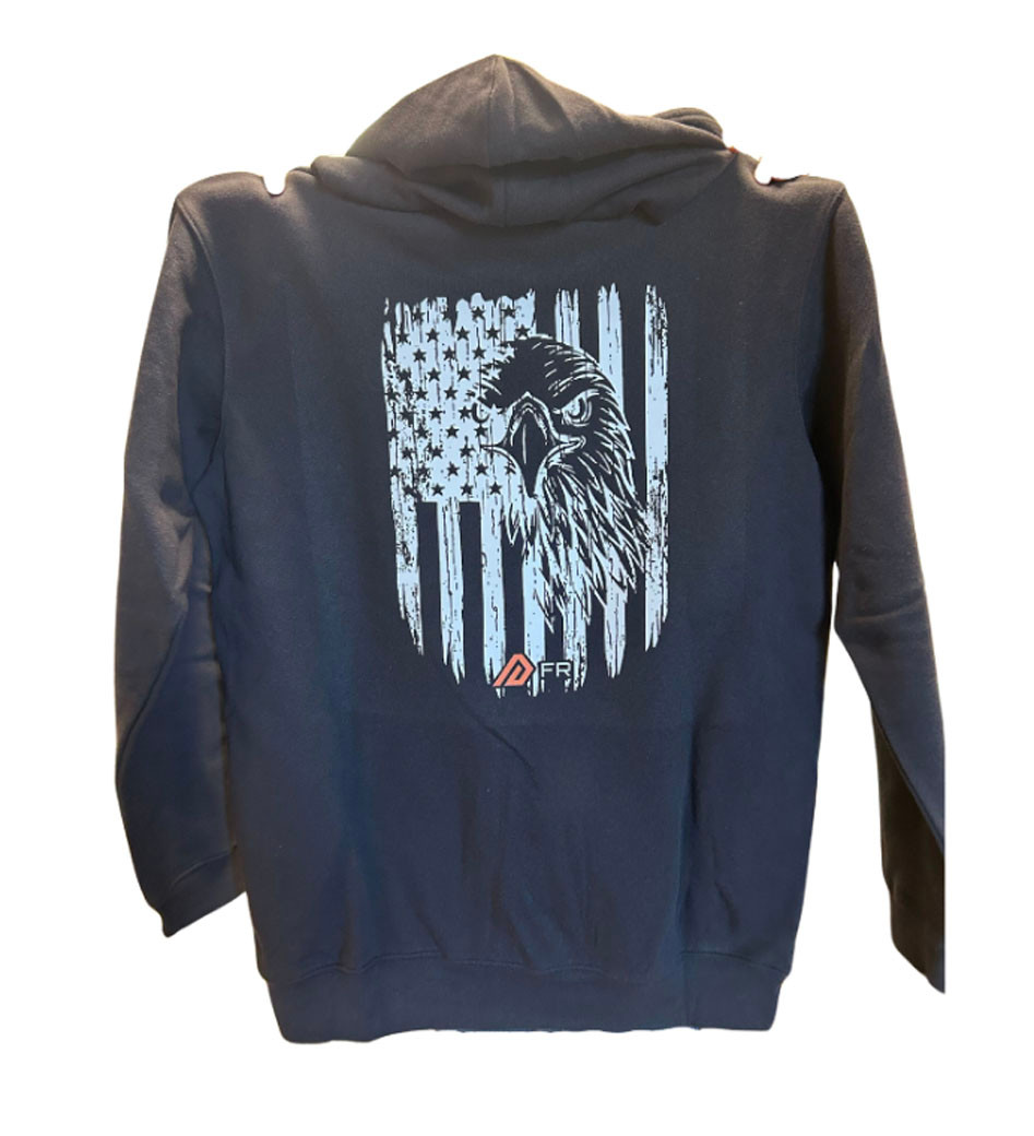 Rasco FR Zip Up Graphic Hoodie Black FR Clothing Supply