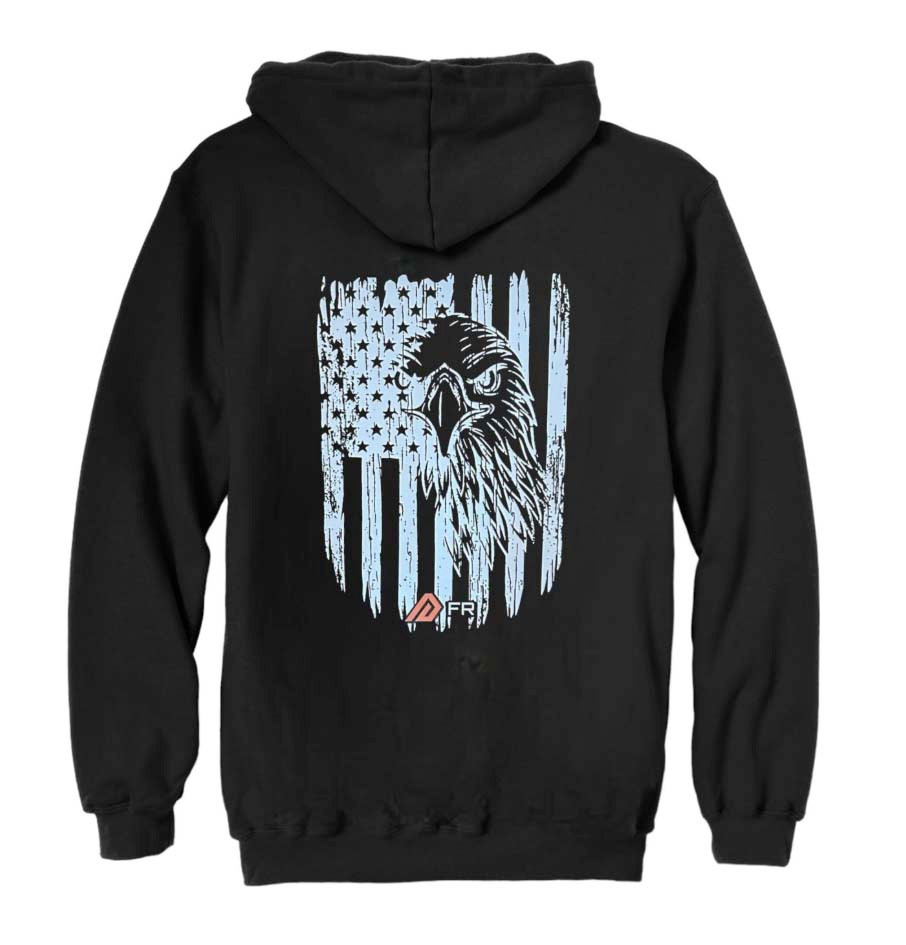 Rasco | FR Zip Up Graphic Hoodie | Black - FR Clothing & Supply