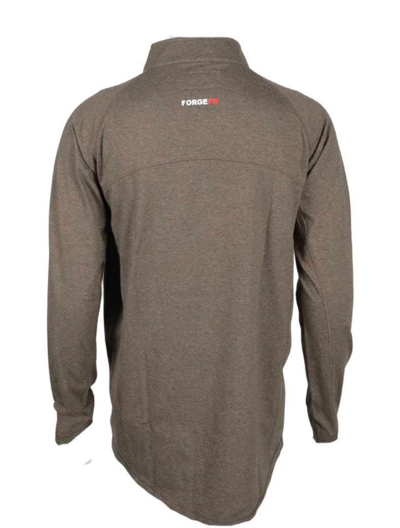 Forge | FR 1/4 Zip Tee | Heather Brown - FR Clothing & Supply