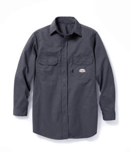 ★LORES★ Lightweight Pocket Shirt Charcoal Rasco FR Grey Lightweight Work Shirt - FR Clothing & Supply
