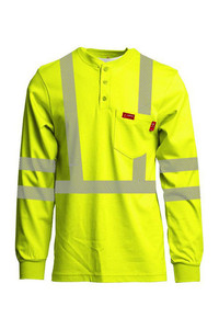 Lapco | FR Henley Shirt | Hi-Vis | Class 3 Lapco | FR Henley Shirt | Hi-Vis | Class 3