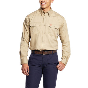 Ariat | FR Solid Work Shirt | Khaki Ariat | FR Solid Work Shirt | Khaki