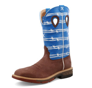 Twisted X | 12" AT Western Work Boot | Burgandy & Blue Sky Twisted X | 12" AT Western Work Boot | Burgandy & Blue Sky