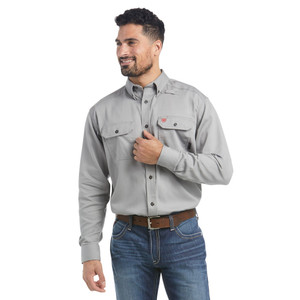 Ariat | FR Solid Work Shirt | Silver Fox Ariat | FR Solid Work Shirt | Silver Fox