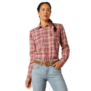 Ariat | Women's FR Ruby Snap Work Shirt | Roan Rouge Ariat | Women's FR Ruby Snap Work Shirt | Roan Rouge