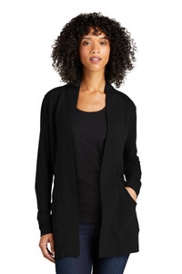 Port Authority | WEC Customized Women's Microterry Cardigan | Black Port Authority | WEC Customized Women's Microterry Cardigan | Black