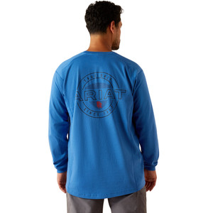 Ariat | FR Air True Grit LS T-Shirt | Strong Blue Ariat | FR Air True Grit LS T-Shirt | Strong Blue