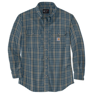 Carhartt | FR Rugged Flex Loose Fit Force Twill Plaid Shirt |Storm Blue/Shadow Carhartt | FR Rugged Flex Loose Fit Force Twill Plaid Shirt |Storm Blue/Shadow