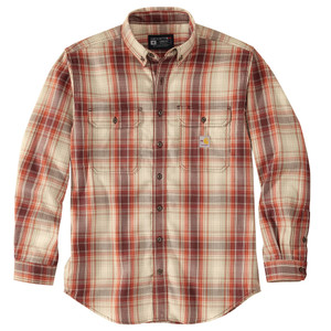 Carhartt | FR Rugged Flex Loose Fit Force Twill Plaid Shirt | Port/Baked Clay Carhartt | FR Rugged Flex Loose Fit Force Twill Plaid Shirt | Port/Baked Clay